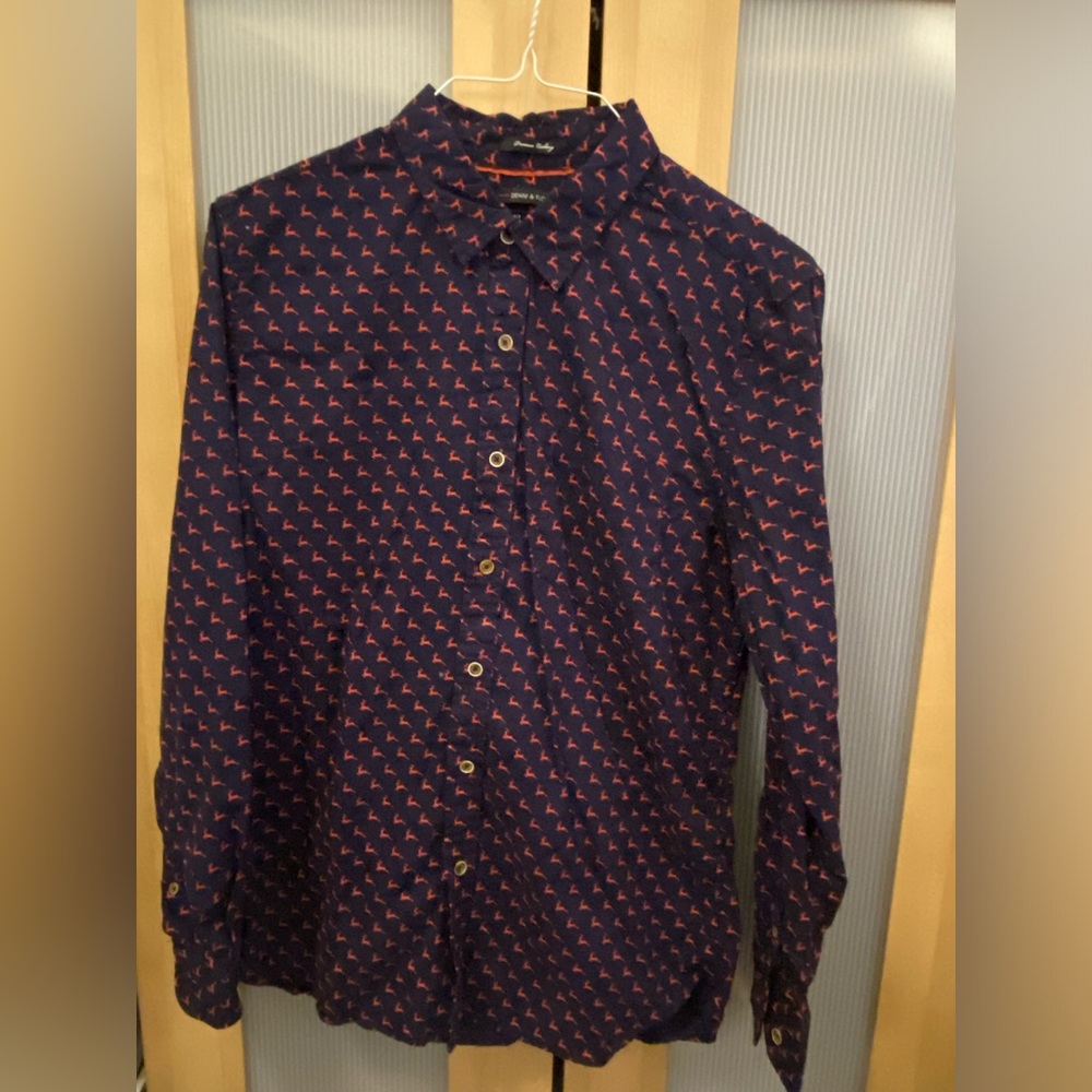 Denim & Flower Men's Shirt Size Large Slim Fit